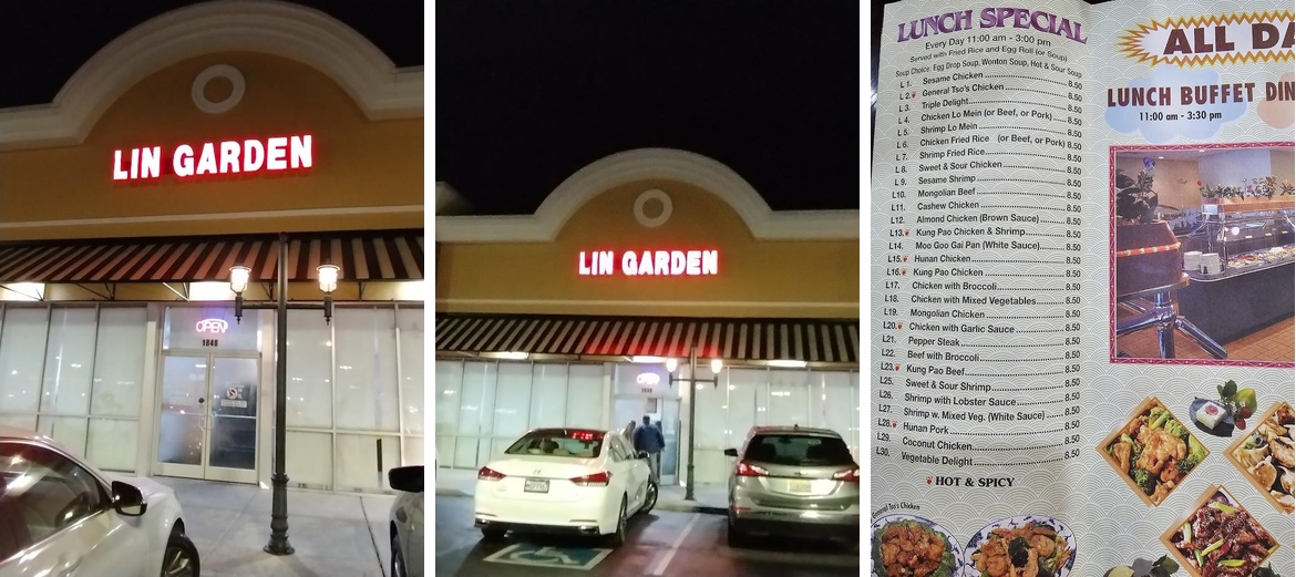 Lin Garden Buffet Menu